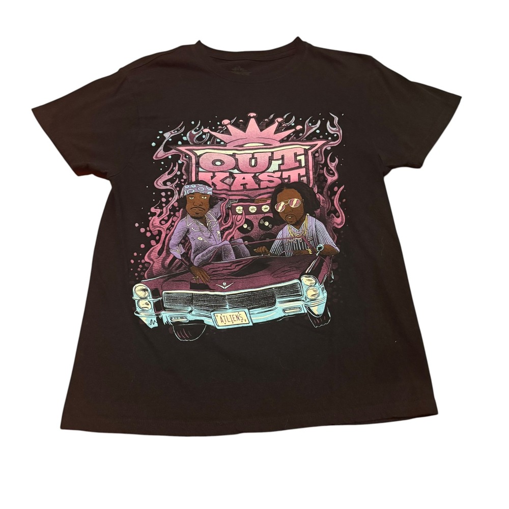 Outkast ATLiens Graphic T-Shirt Mens Small Black Short Sleeve Rap Tee Andre 3000
